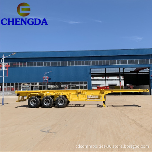 Brand New 3 Axles Container Skeleton Semi Trailer